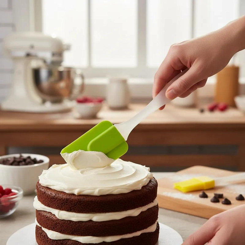 ESPATULA Y BROCHA DE SILICONA PARA REPOSTERIA RESISTENTE Y FLEXIBLE - 2