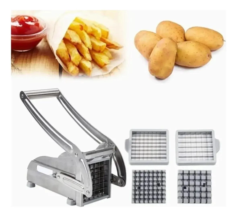 CORTADOR MANUAL PARA PAPAS Y VEGETALES DE ACERO INOXIDABLE - 1