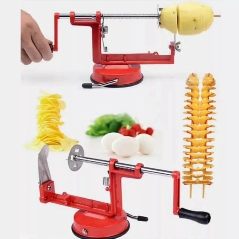 CORTADORA DE PAPAS EN ESPIRAL PARA FATIAR PATATAS DE FORMA RAPIDA - 4