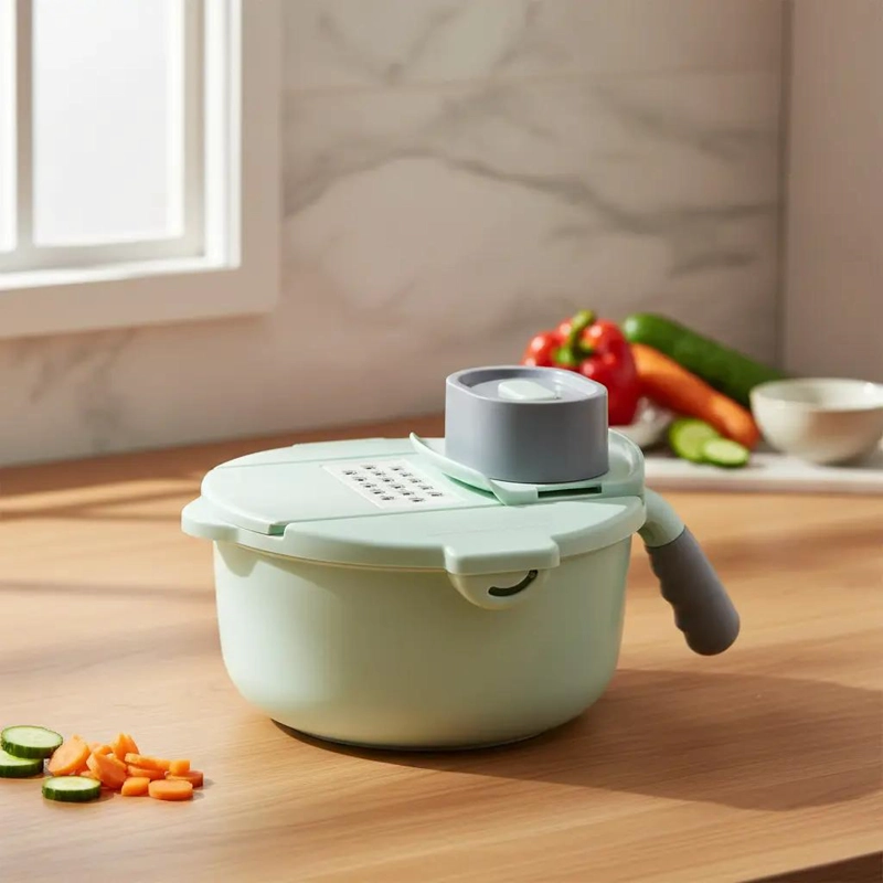 CORTADOR PICADOR RALLADOR GIRATORIO MULTIFUNCIONAL 9 EN 1 PARA VERDURAS Y FRUTAS - 1