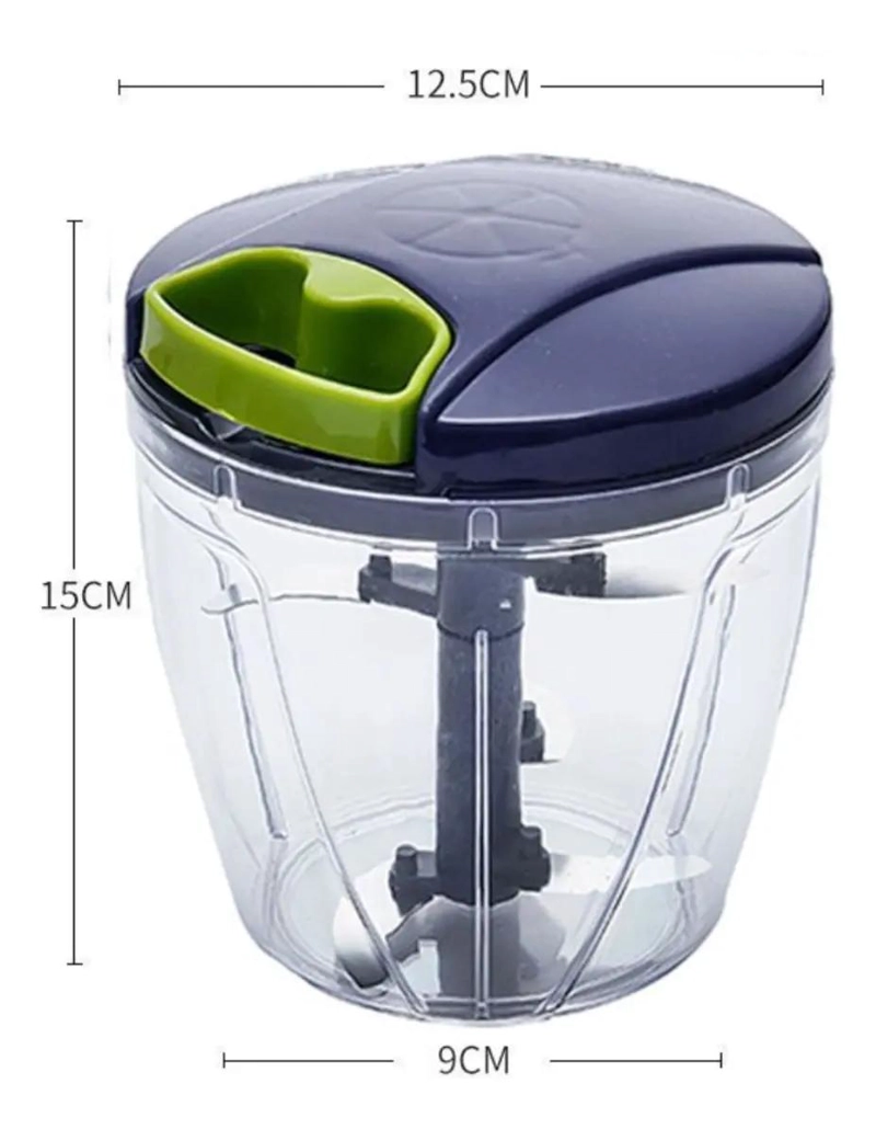 PICADORA MANUAL RAPIDA PARA CARNE Y VERDURAS CON CUCHILLAS AFILADAS - 3