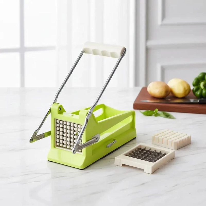 CORTADOR MANUAL PARA PAPAS Y VERDURAS CON CUCHILLAS AFILADAS - 4