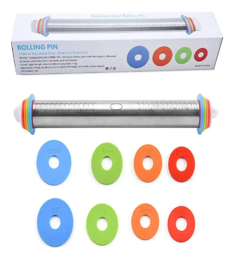 USLERO AJUSTABLE DE ACERO INOXIDABLE PARA REPOSTERIA CON MEDIDAS PRECISAS - 3