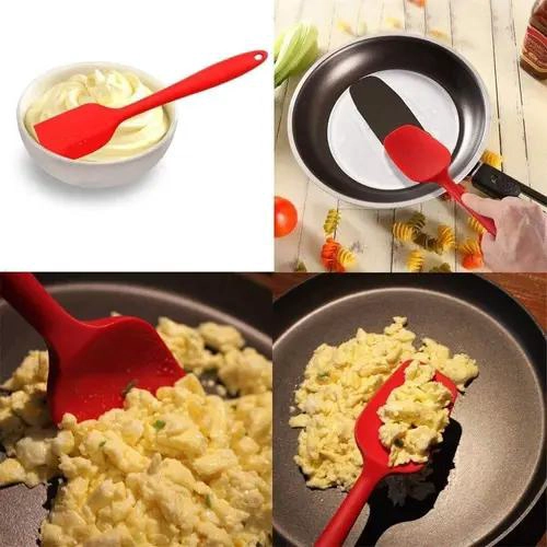 KIT DE ESPATULAS DE SILICONA PARA REPOSTERIA CON CEPILLO DE COCINA - 4