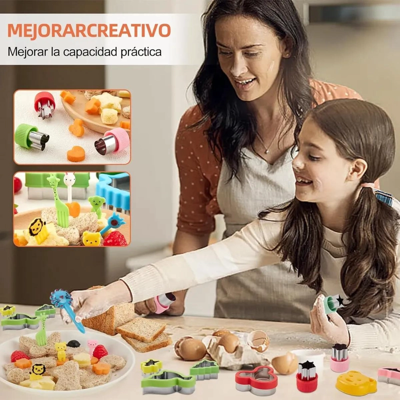 SET DE 55 CORTADORES PARA GALLETAS, SANDWICH, FRUTAS Y MUFFINS - 2