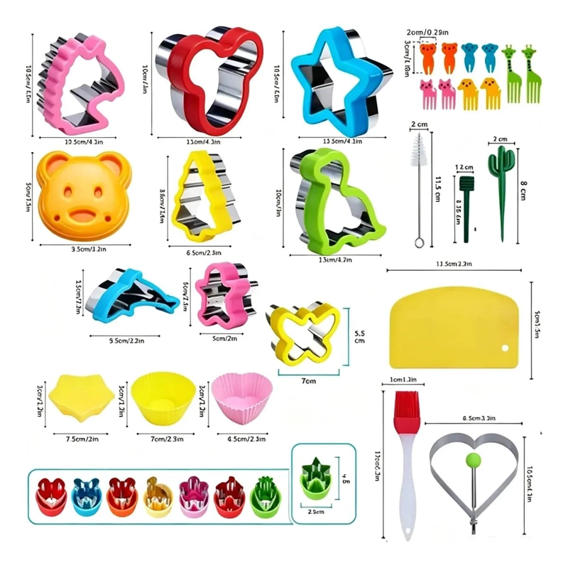 SET DE 55 CORTADORES PARA GALLETAS, SANDWICH, FRUTAS Y MUFFINS - 3