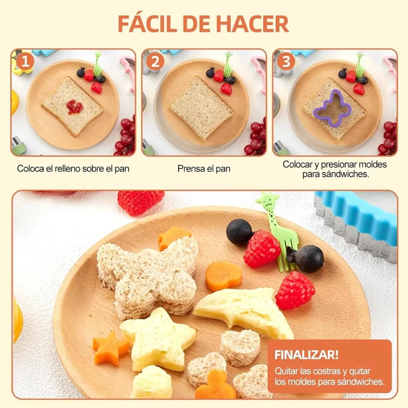 SET DE 55 CORTADORES PARA GALLETAS, SANDWICH, FRUTAS Y MUFFINS - 5