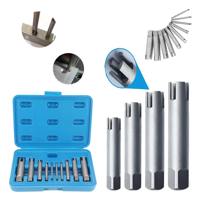 EXTRACTOR DE TORNILLOS 10 PIEZAS ACERO ALTA VELOCIDAD - 1