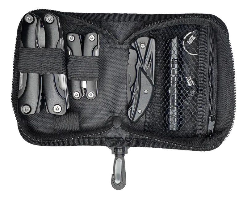 KIT DE HERRAMIENTAS MULTIFUNCIONAL CON LINTERNA - 10