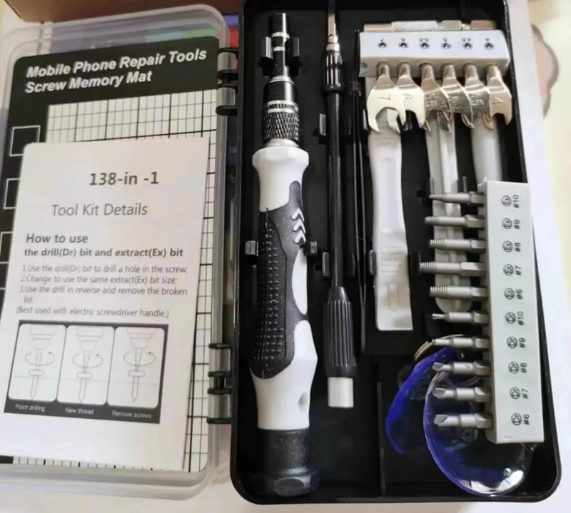 JUEGO DE DESTORNILLADORES MULTIFUNCIONALES 138 EN 1 CON MAGNETISMO - 6