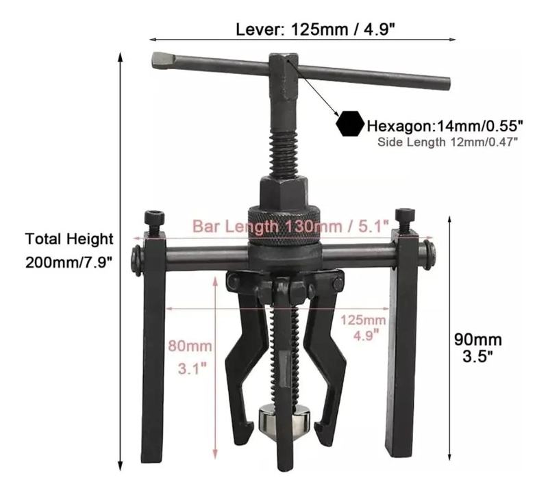 EXTRACTOR DE ENGRANAJE 14-38 PARA RODAMIENTOS - 2