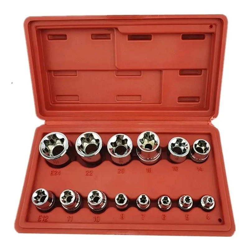 SET LLAVES TUBO TORX HEMBRA 14 PIEZAS ACERO - 2