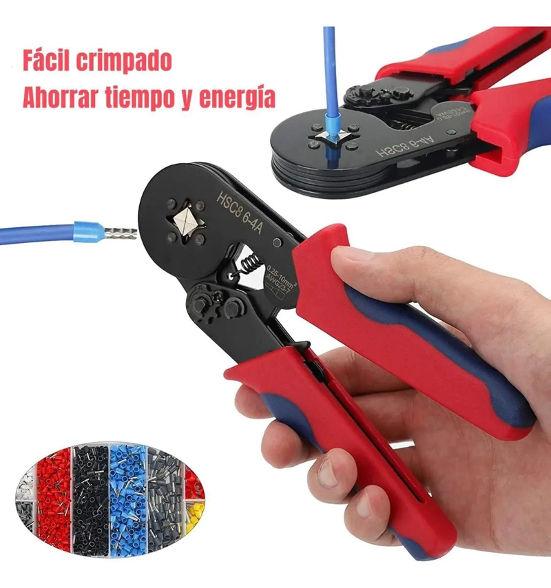 KIT CRIMPADORA CON 1300 PIEZAS Y PINZA AJUSTABLE - 2