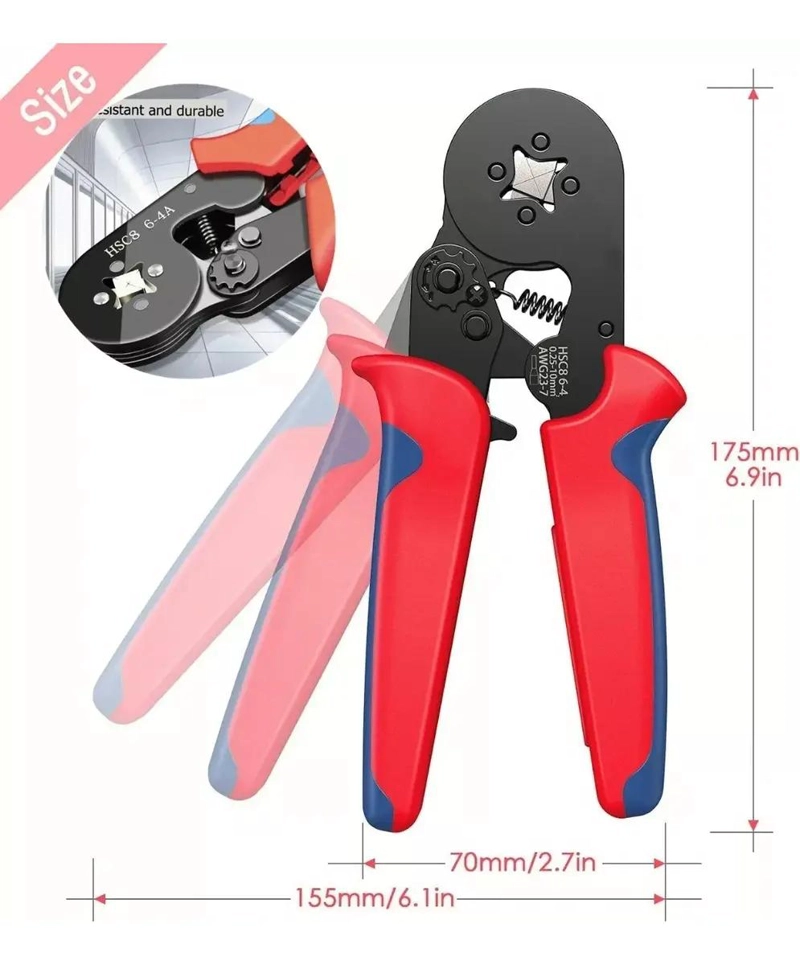 KIT CRIMPADORA CON 1300 PIEZAS Y PINZA AJUSTABLE - 4