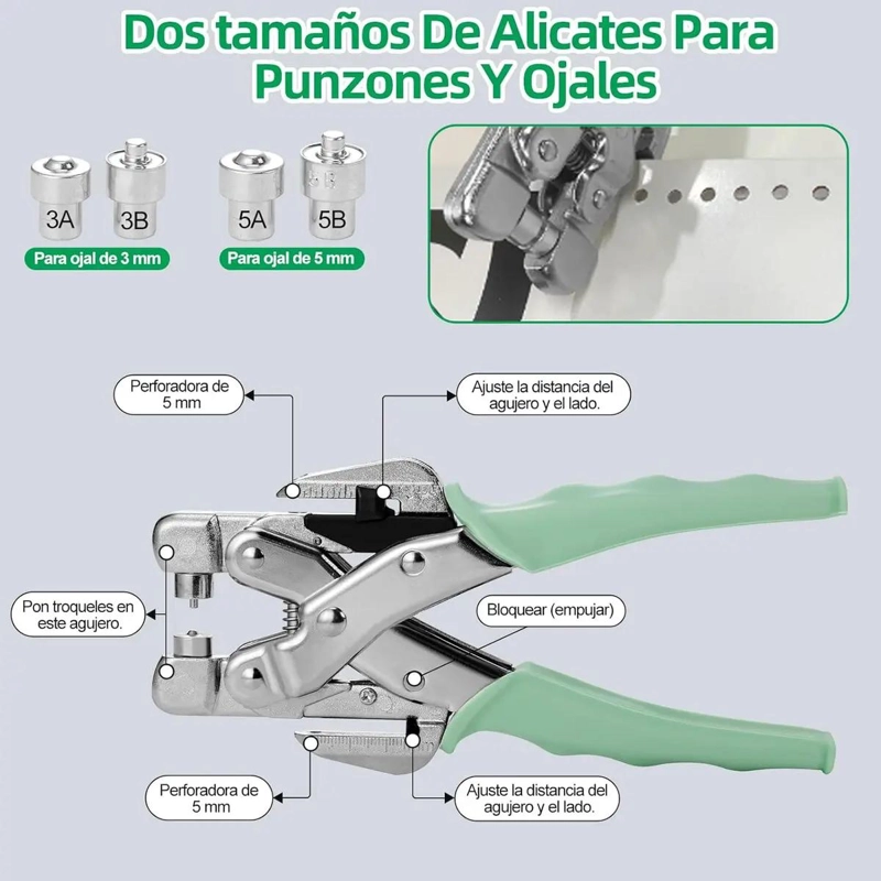 KIT REMACHADORA PERFORADORA CON OJETILLOS - 4