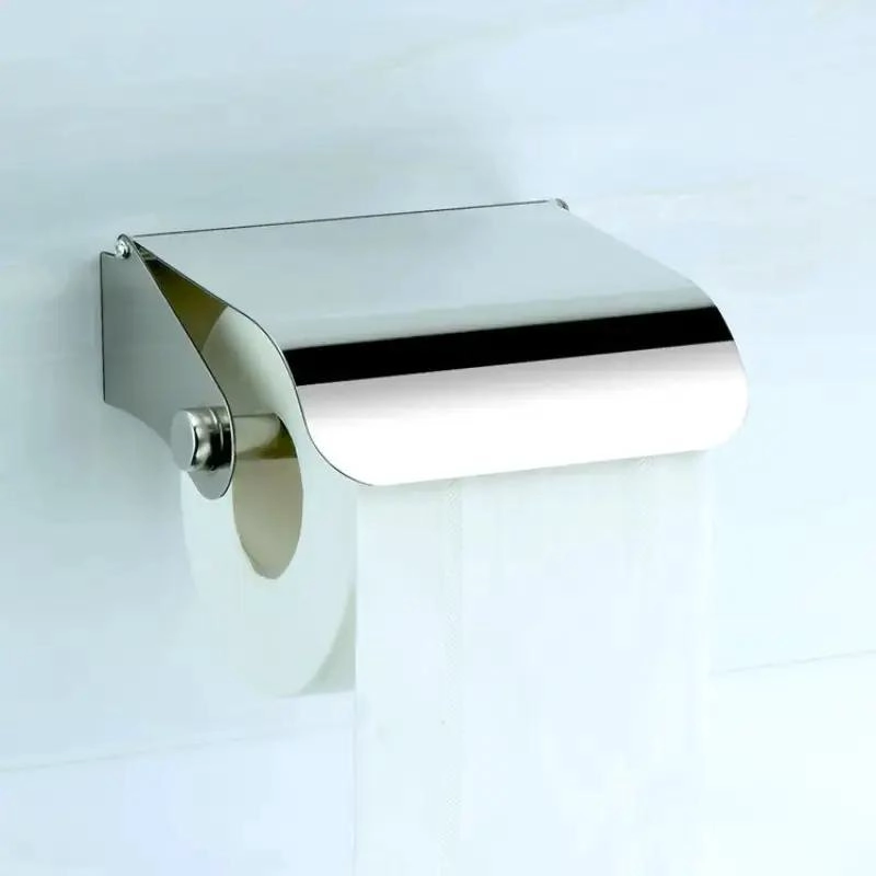 SOPORTE DE PAPEL HIGIE NICO DE ACERO INOXIDABLE PARA BAÑO - 4