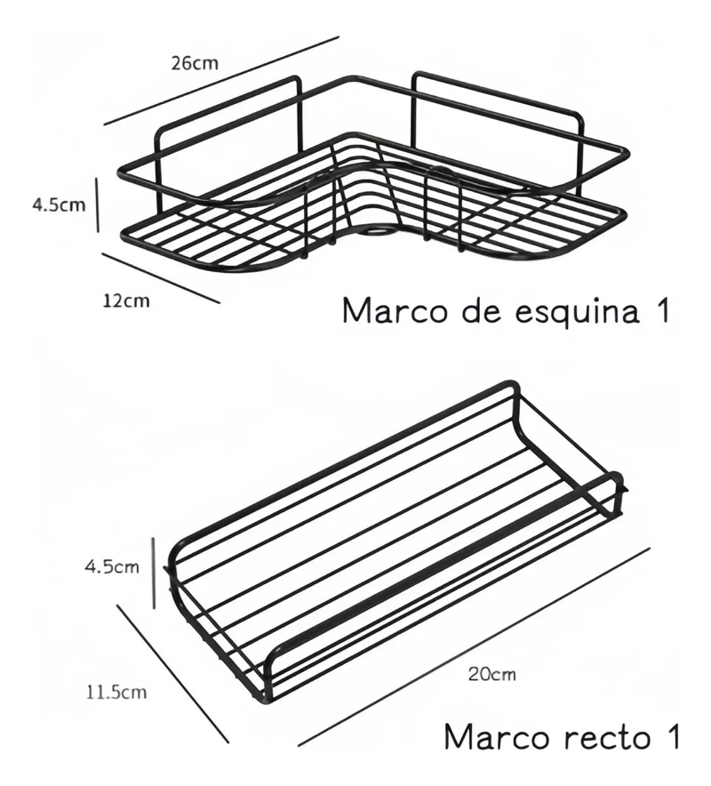 ESTANTE ORGANIZADOR DE DUCHA CON 3 CESTAS PARA BAÑO - 3