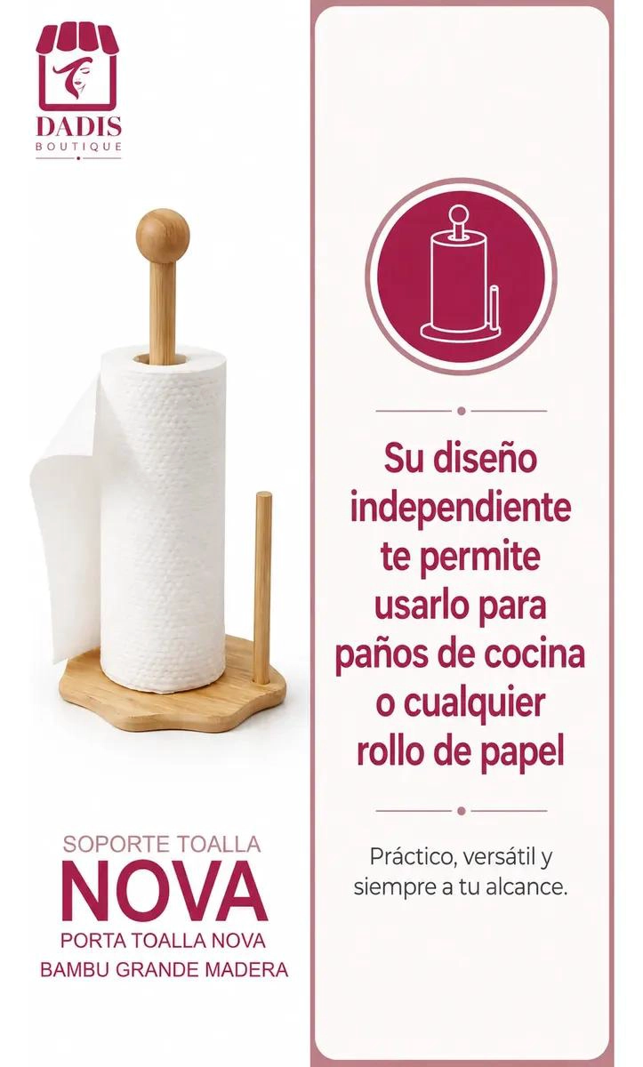SOPORTE PARA TOALLA DE MADERA ECOLOGICA Y ESTABLE - 3