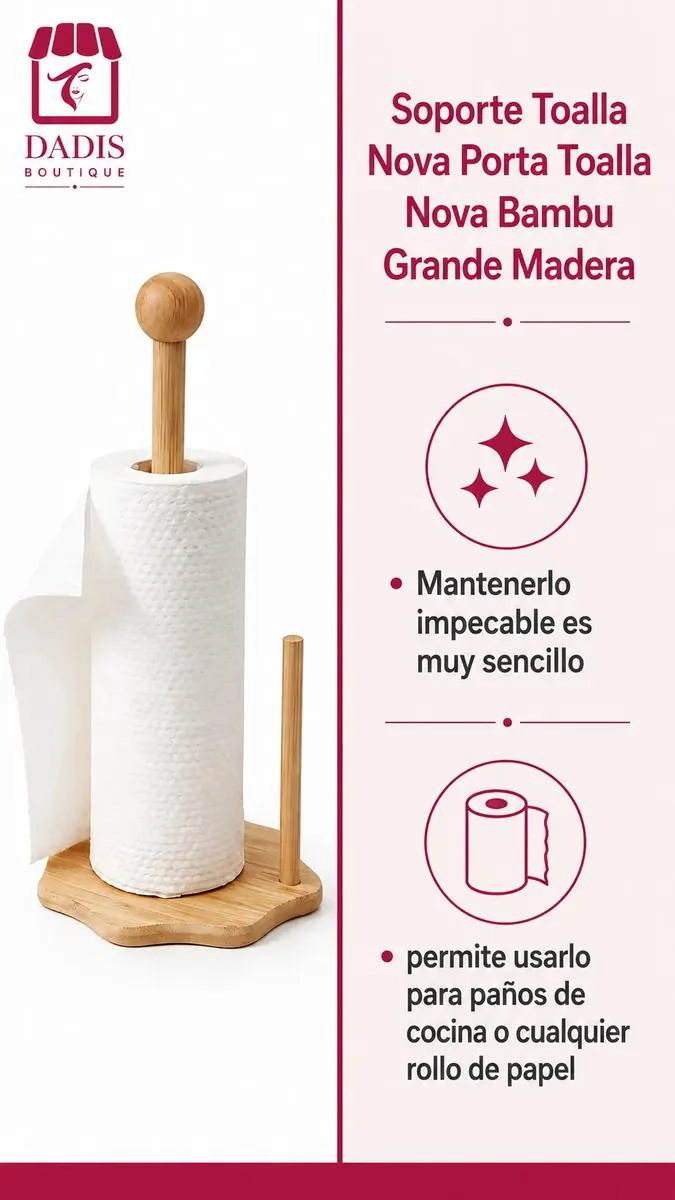 SOPORTE PARA TOALLA DE MADERA ECOLOGICA Y ESTABLE - 7