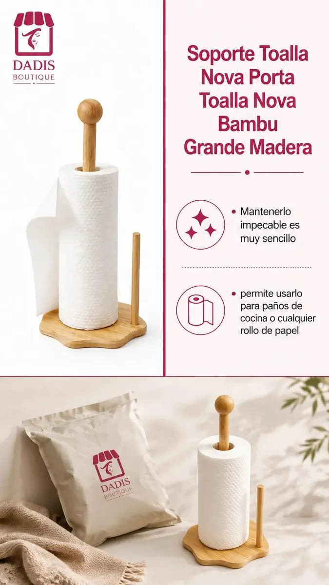 SOPORTE PARA TOALLA DE MADERA ECOLOGICA Y ESTABLE - 8
