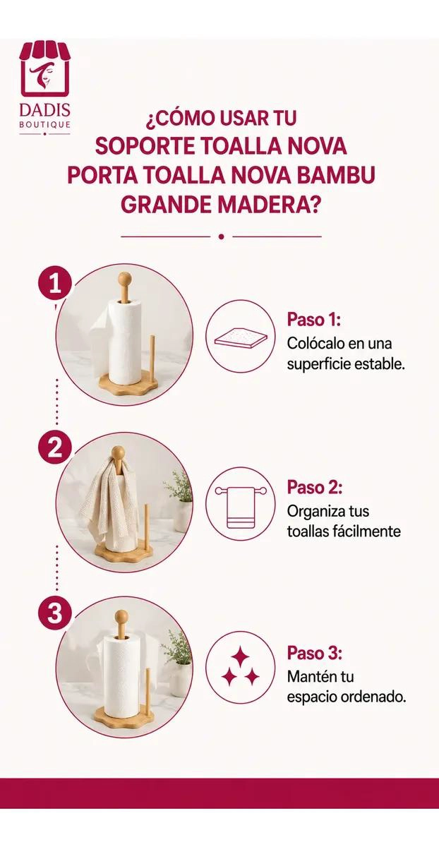 SOPORTE PARA TOALLA DE MADERA ECOLOGICA Y ESTABLE - 9