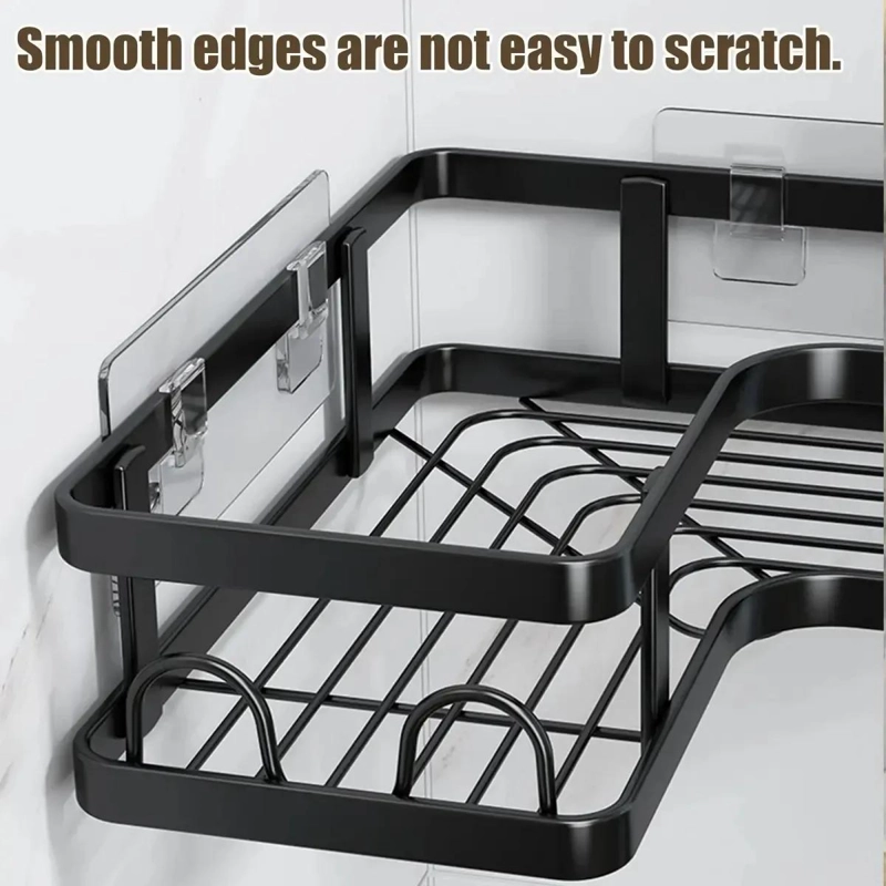 ORGANIZADOR DE DUCHA SET 5 PIEZAS CON SOPORTES ADHESIVOS - 7