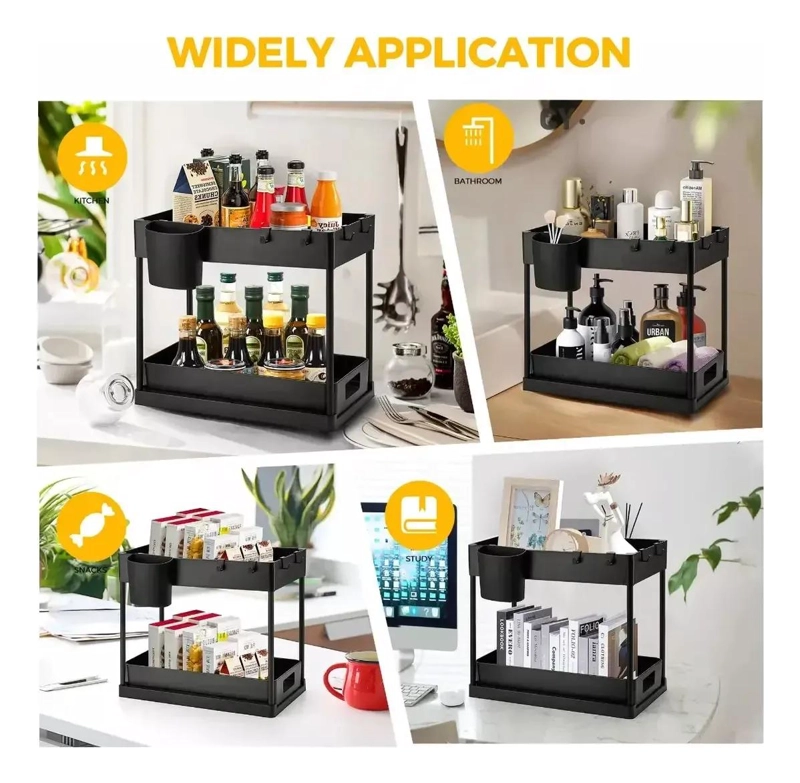 ORGANIZADOR MULTIFUNCIONAL DE BAÑO Y COCINA CON 2 NIVELES - 4
