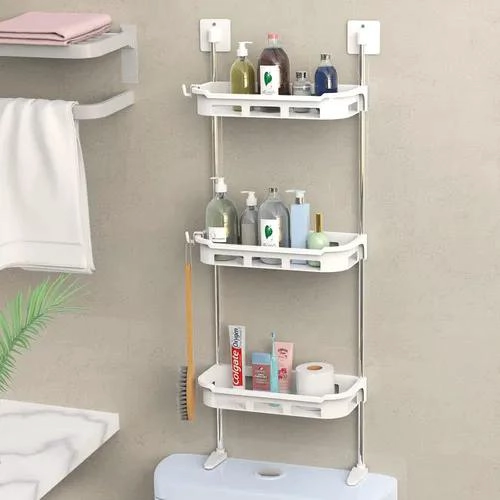 ESTANTE DE BAÑO ADHESIVO DE 3 NIVELES PARA PRODUCTOS DE HIGIENE - 4
