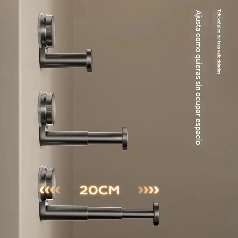 PERCHA RETRACTIL ANTIDESLIZANTE PARA ROPA EN ARMARIOS - 5