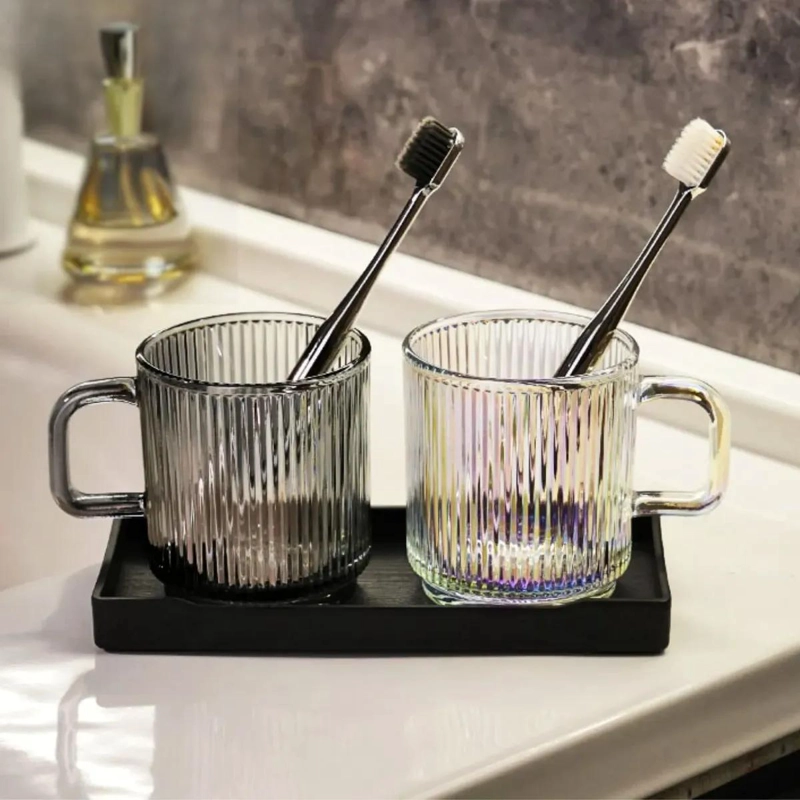 SET DE 2 ORGANIZADORES DE BAÑO DE CRISTAL ELEGANTES - 1