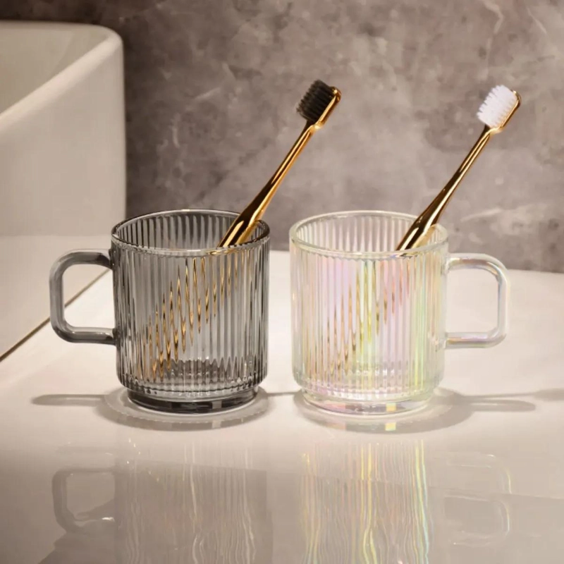 SET DE 2 ORGANIZADORES DE BAÑO DE CRISTAL ELEGANTES - 2