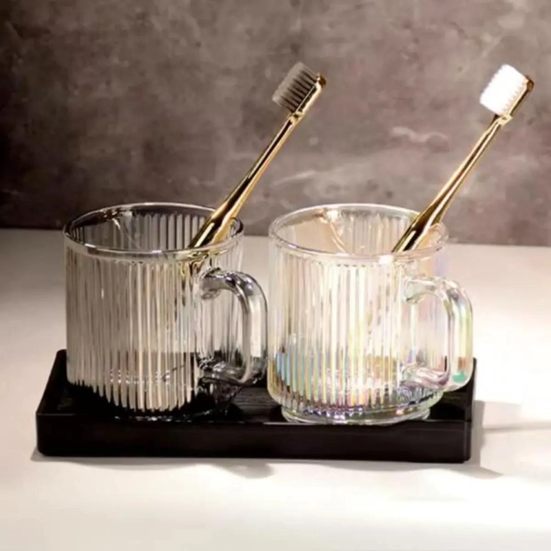 SET DE 2 ORGANIZADORES DE BAÑO DE CRISTAL ELEGANTES - 5