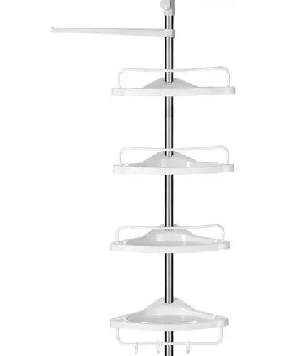 ESTANTERIA ORGANIZADOR DE BAÑO RETRACTIL CON GANCHOS - 1