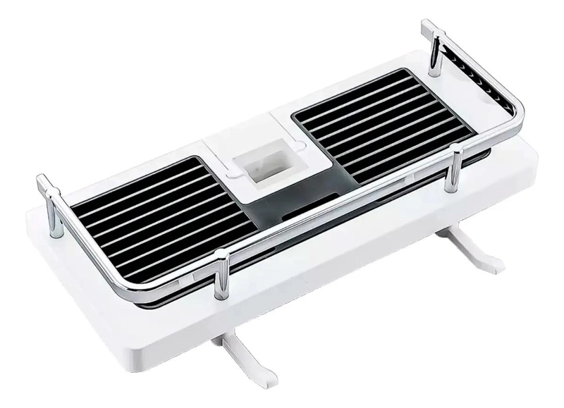 REPISA ORGANIZADOR DUCHA BAÑO NEGRO CON 2 ESTANTES MULTIUSO - 3