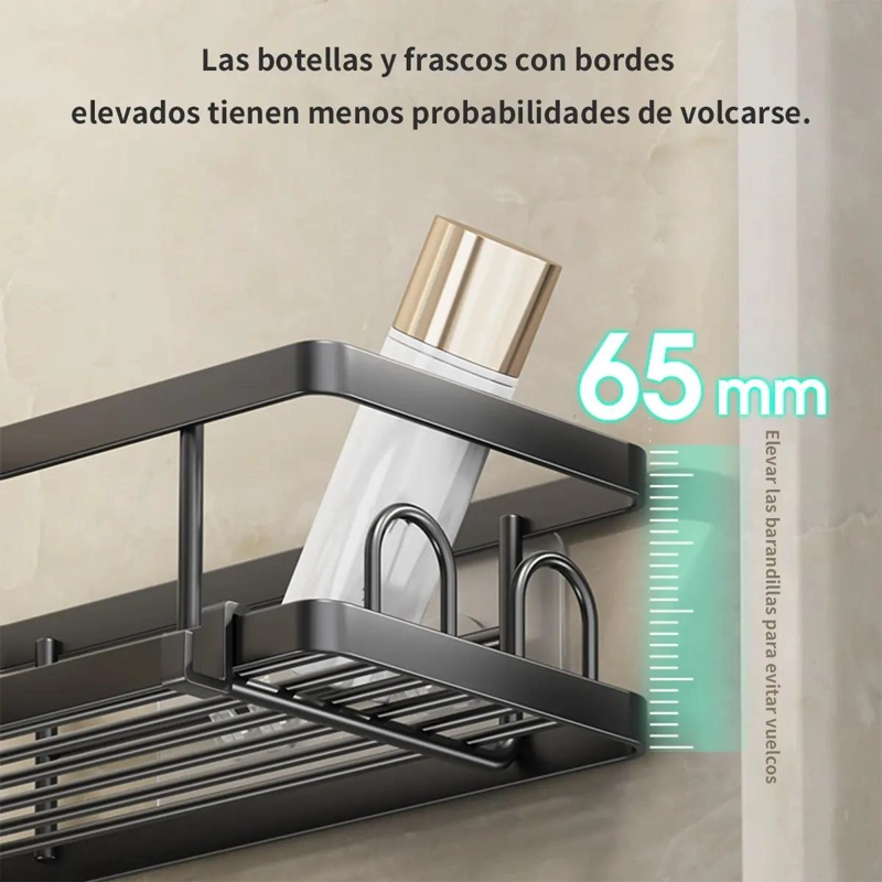 ESTANTE DE BAÑO SIN TALADRO PARA DUCHA Y ALMACENAMIENTO - 8