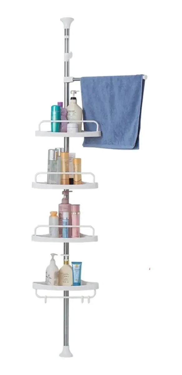 ESQUINERO DE DUCHA AJUSTABLE CON 4 REPISAS PARA BAÑO - 1