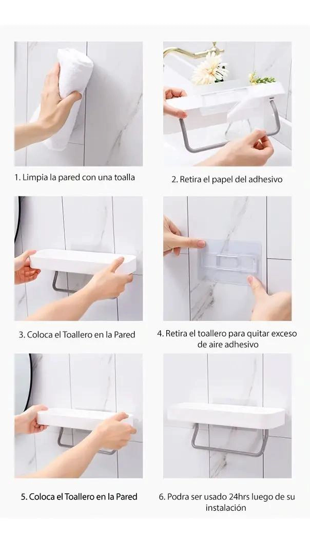 ORGANIZADOR MULTIFUNCIONAL PARA BAÑO Y COCINA CON SUCCION - 4