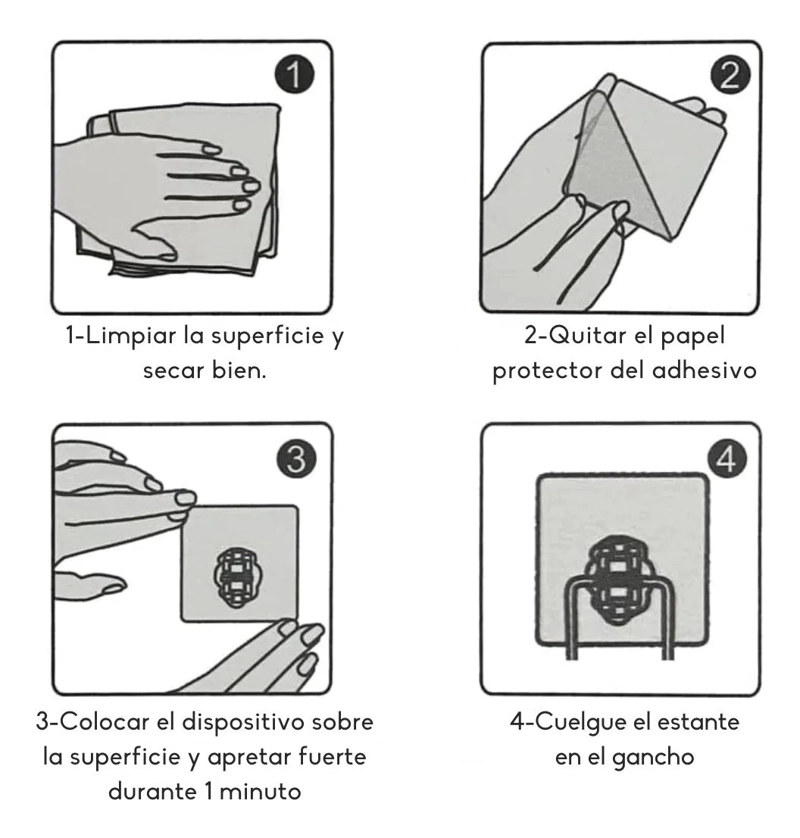 SOPORTE DE ACERO INOXIDABLE PARA SECADOR DE PELO - 3