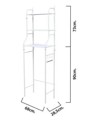 MUEBLE ORGANIZADOR DE METAL CON 3 ESTANTES PARA BAÑO - 2