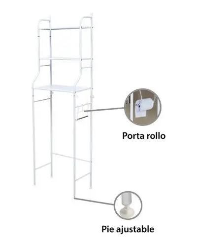MUEBLE ORGANIZADOR DE METAL CON 3 ESTANTES PARA BAÑO - 3