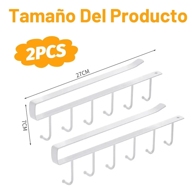 SOPORTE COLGANTE PARA VASOS Y UTENSILIOS DE COCINA - 3