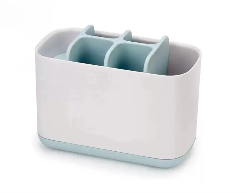 ORGANIZADOR DE BAÑO PORTA CEPILLOS DE DIENTES CELESTE Y BLANCO - 4