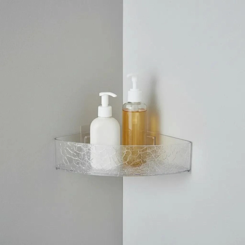 SOPORTE ESQUINERO MULTIUSOS PARA BAÑO EN ACRILICO BLANCO - 1