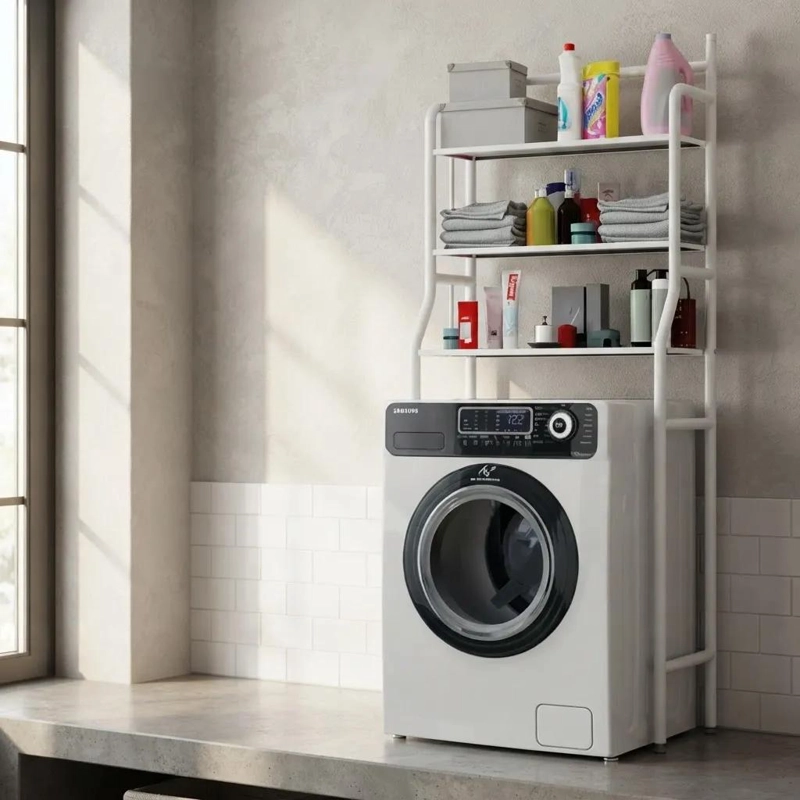 ESTANTE ORGANIZADOR DE BAÑO Y LAVANDERIA 65X25X152 CM - 1