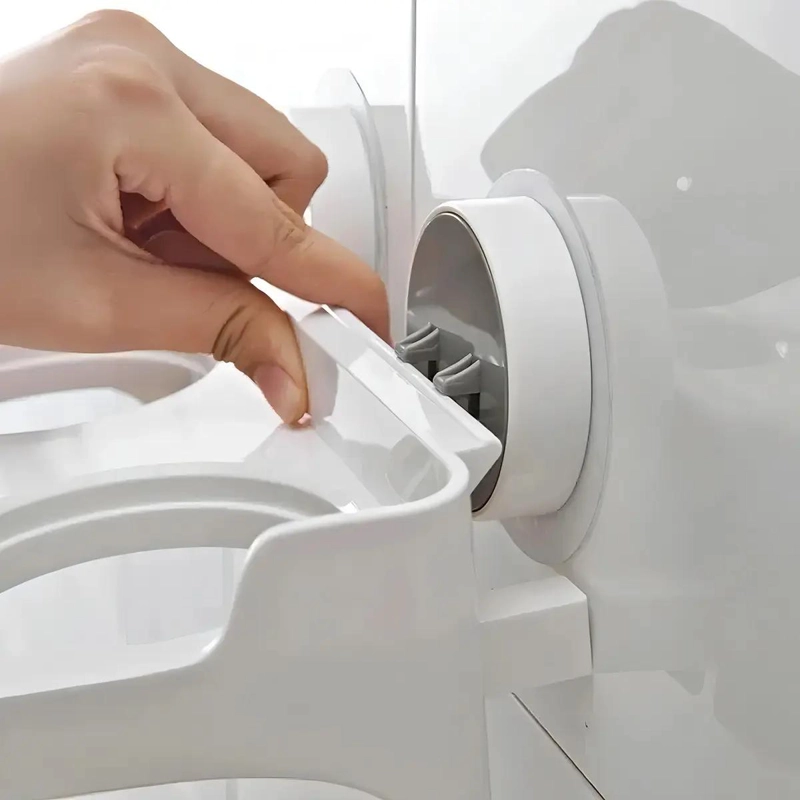 SOPORTE MULTIUSO PARA SECADOR Y CEPILLOS COLOR BLANCO - 3