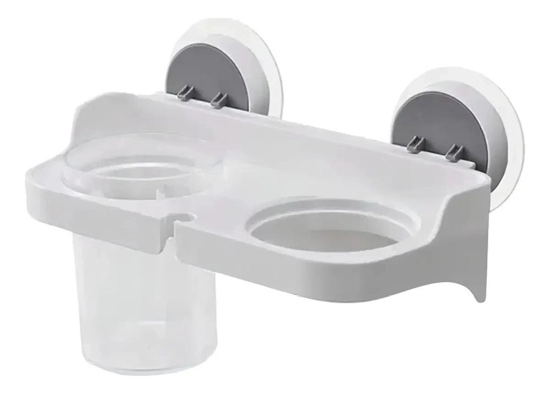SOPORTE MULTIUSO PARA SECADOR Y CEPILLOS COLOR BLANCO - 5