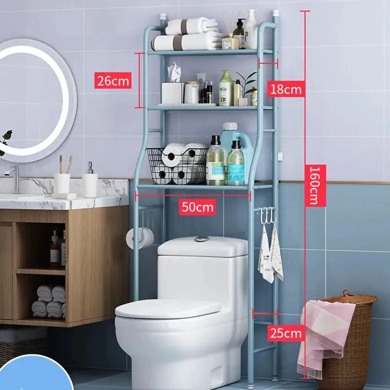 ORGANIZADOR DE BAÑO CON 3 REPISAS Y TOALLERO PRACTICO - 5