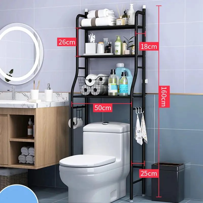 ORGANIZADOR DE BAÑO CON 3 REPISAS Y TOALLERO PRACTICO - 6