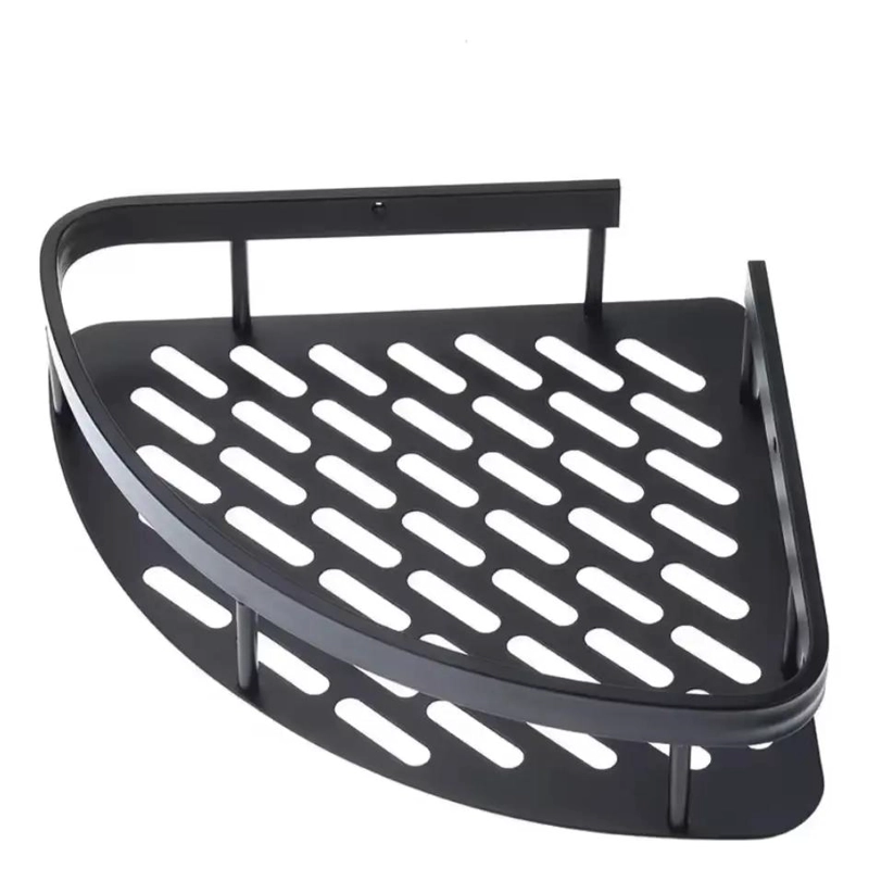 ESQUINERO ORGANIZADOR DUCHA BAÑO ESTANTE NEGRO AJUSTABLE - 2