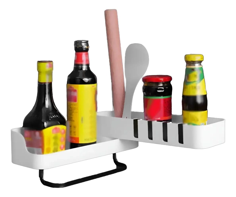 ORGANIZADOR ESQUINERO BLANCO PARA BAÑO Y COCINA - 1